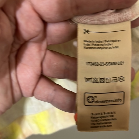 Scotch & Soda Yellow Short Sleeve Button Shirt - Picture 3 of 5